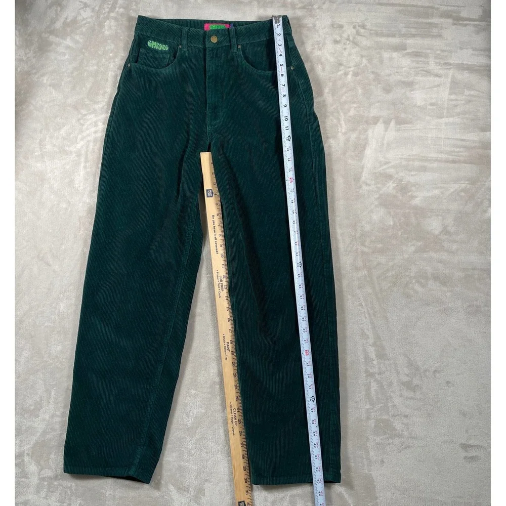 Empyre Women's Pants Tori Corduroy Straight Leg Casual Skater 8 Green